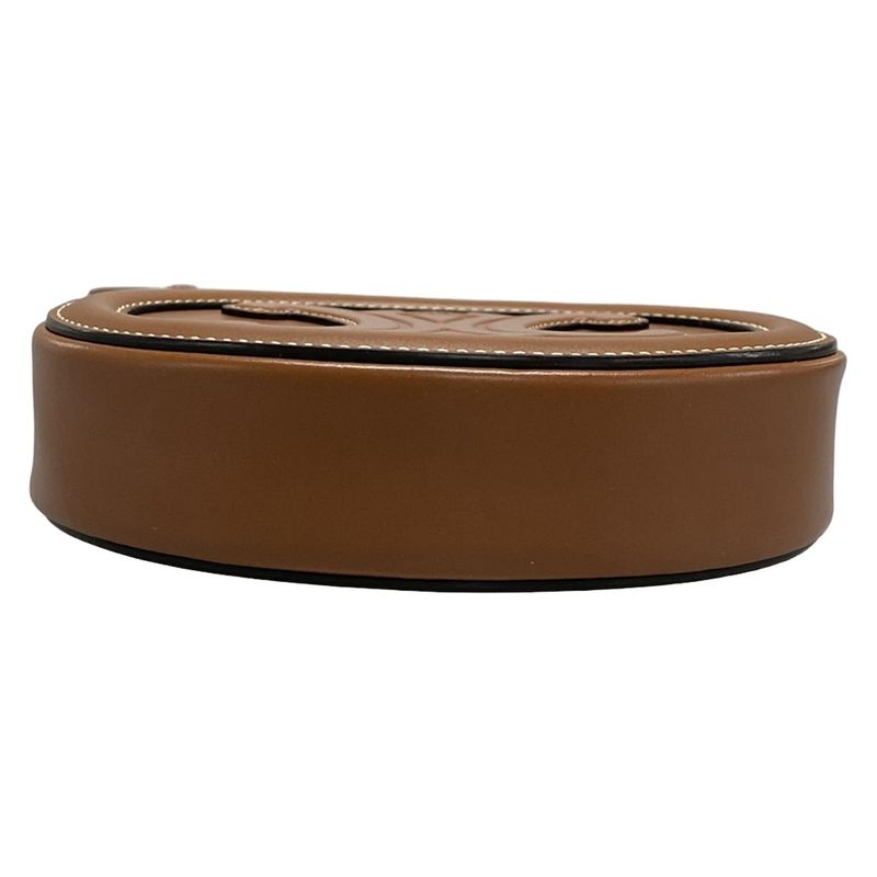 Celine Shoulder Bag Crossbody Oval Purse Cuir Triomphe Tan (brown) Mini Bag