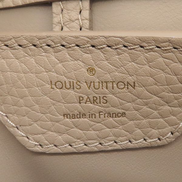 Louis Vuitton 2way Bag Capucines MM Taurillon Leather Beige Gold Hardware