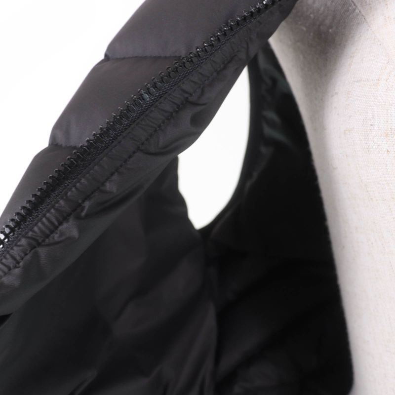 Hermes 23AW 3h0156da Long Quilted Vest Rubber Serie Patch Down Vest Black 40