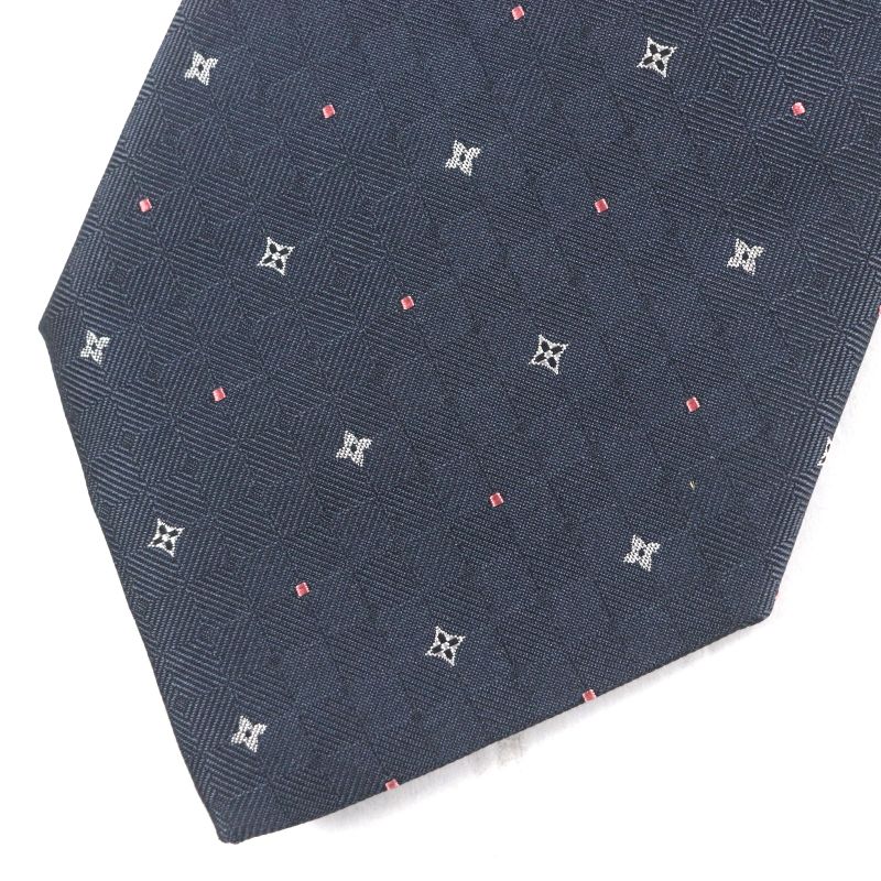 Louis Vuitton Silk Damier Monogram Set Of Two Ties Neckties Gray Made In Italy