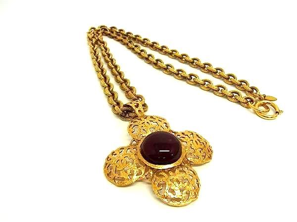 Chanel Coco Mark 2 5 Gripore Necklace Pendant Accessory Ladies Gold
