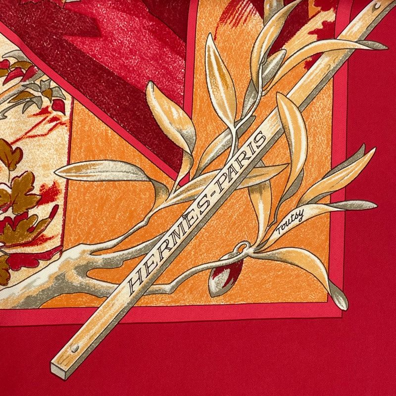 Hermes Promenade Au Pays De Cezanne Country Of Cezanne Carre 90 Silk Scarf