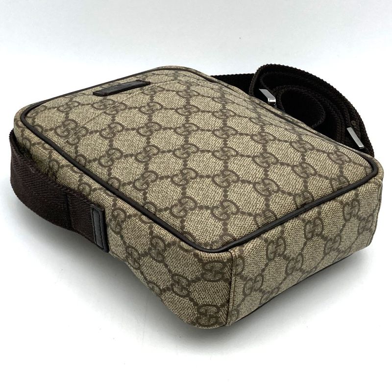 Gucci 122754 Shoulder Bag GG Supreme Brown Beige Ladies Men Fashion Vintage