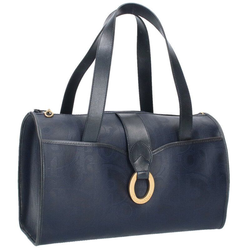 Christian Dior Trotter PVC Leather Vintage Boston Bag Women's