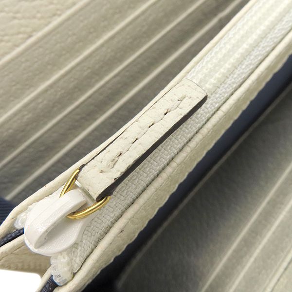Gucci Long Wallet GG Continental Wallet Leather White Gold Hardware White