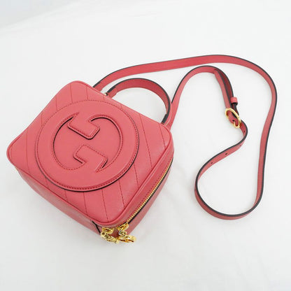 Gucci Blondie 2WAY Top Handle Bag Pink 744434 Leather Shoulder - Women's