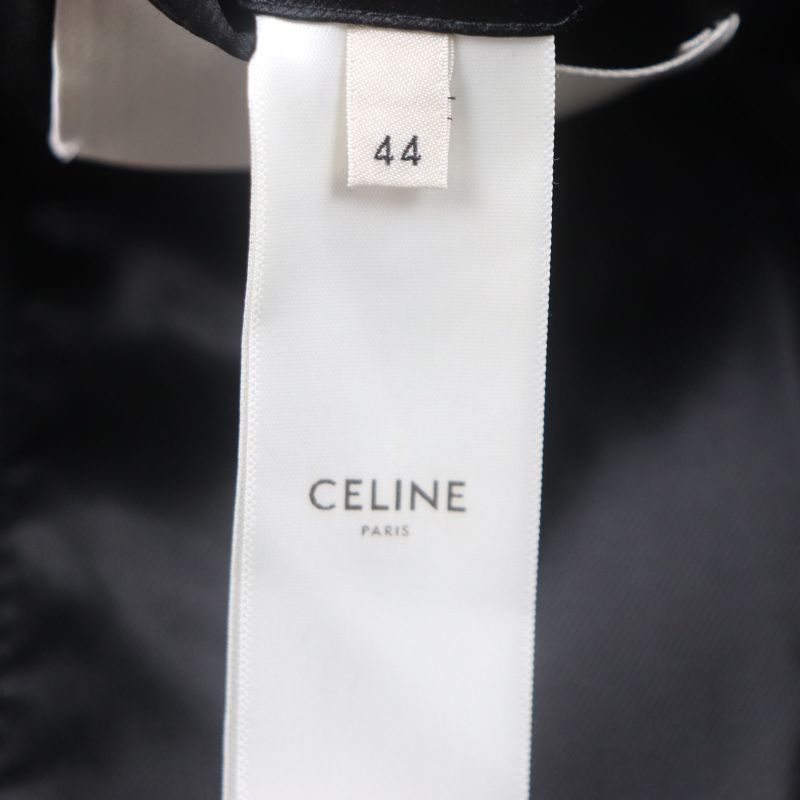 Celine 2m025863c 90% Wool Single Chester Coat With Logo Buttons Black 44 Made