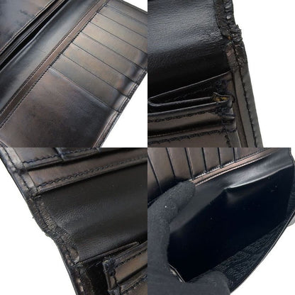 Cartier Bifold Long Wallet Leather Black Everyday Small Item Simple Elegant