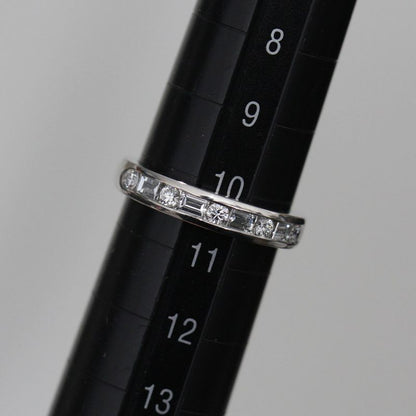 Tiffany & Co Half Eternity Diamond Ring No 10 Pt950 Box E1705