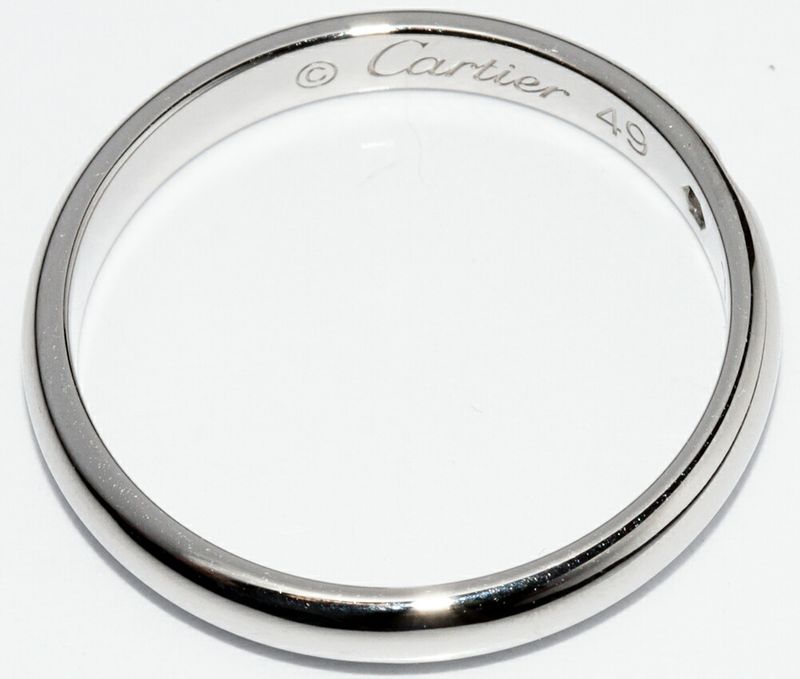 Cartier Ring Pt950 Diamond 1P (001ct) Classic Wedding Ring 1895 Wedding Ring