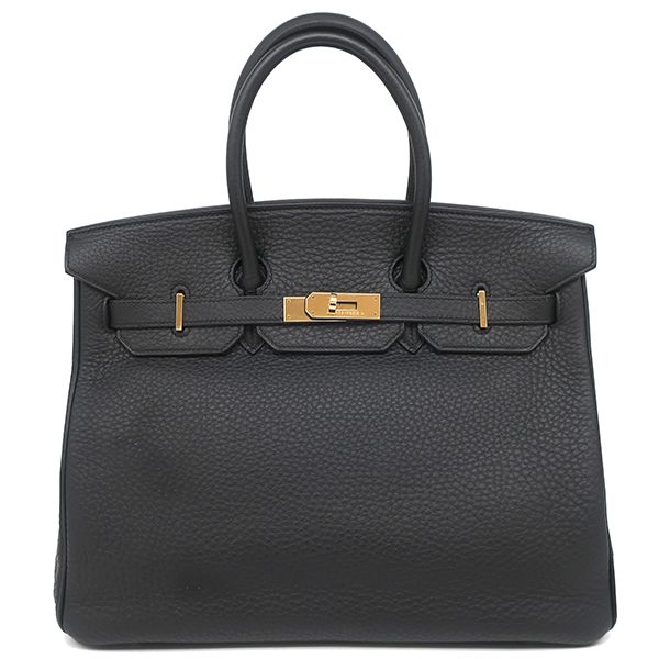 Hermes Handbag Birkin 35 Fjord Black Gold Hardware Black G Engraved [storage