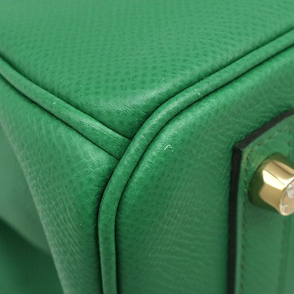 Hermes Handbag Birkin 30 Vaux Epson Cactus Gold Hardware Green D Engraved Box