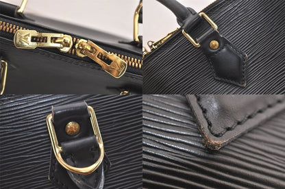 Louis Vuitton Epi Alma PM Handbag Black M40302 LV 2956n
