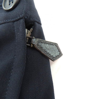 Hermes Vintage Margiela Period Knee Length Tight Skirt With H Button Navy 36