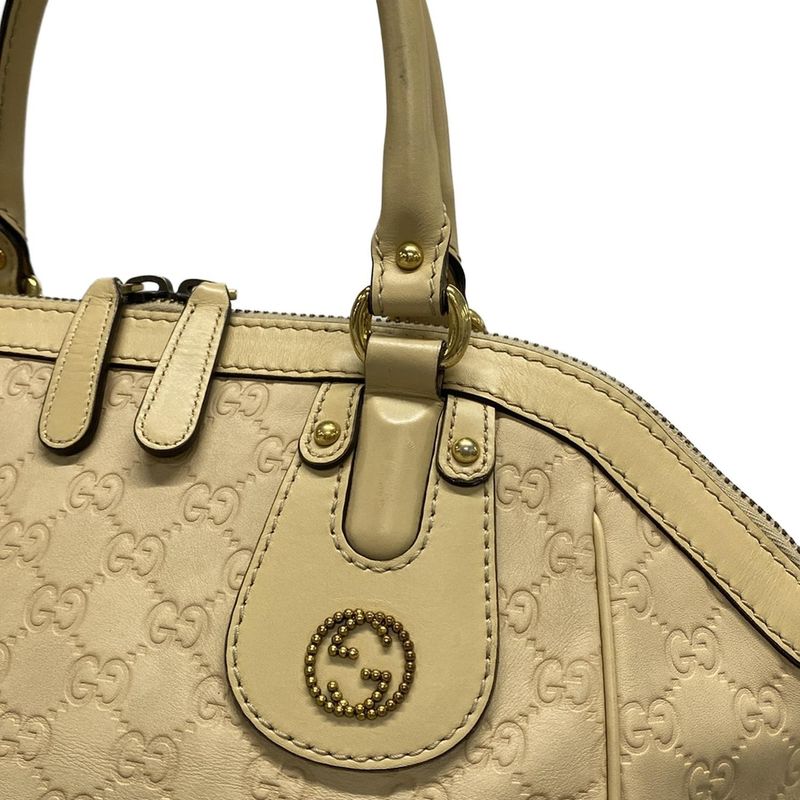 Gucci Handbag Cima Line Scarlet 282299 Beige Leather