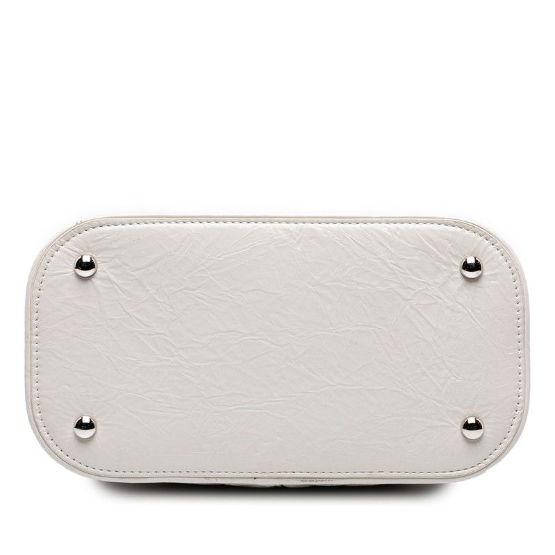 Chanel Matelasse Coco Mark Chain Shoulder Bag Handbag White Clear Leather Vinyl