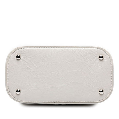 Chanel Matelasse Coco Mark Chain Shoulder Bag Handbag White Clear Leather Vinyl