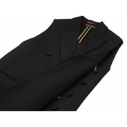 Gucci Wool Long Vest Long Gilet Outerwear Women's Double Breasted