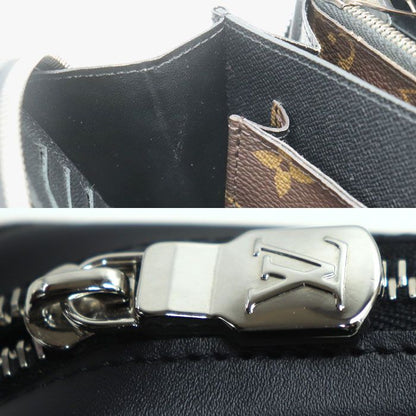 Louis Vuitton Zippy XL Long Wallet Round Zipper Monogram Macassar M61506 Ca2198
