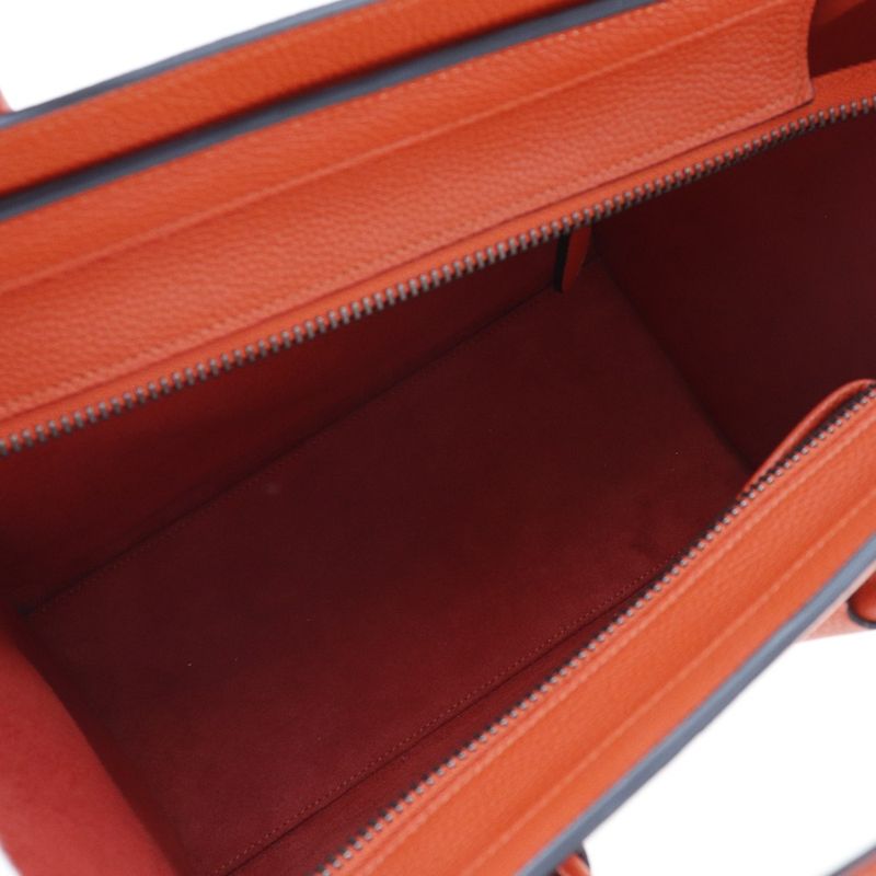 Celine Luggage Micro Shopper 167793dru.27 Leather Vermilion Ladies Handbag