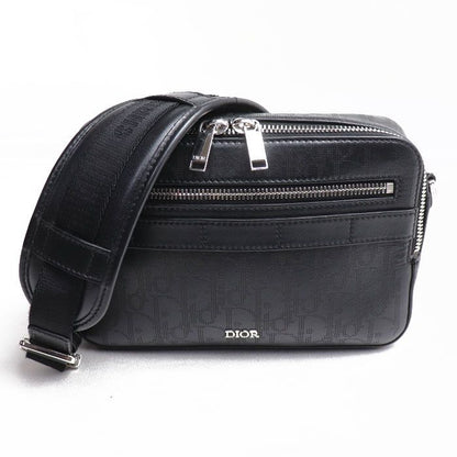 Christian DIOR Safari Messenger Bag Shoulder Bag Oblique Black 1espo206vpi_h03e