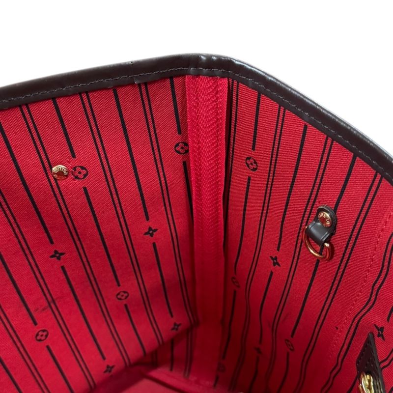 Louis Vuitton Neverfull MM Damier Tote Bag Damier Canvas N51105 Brown Ladies