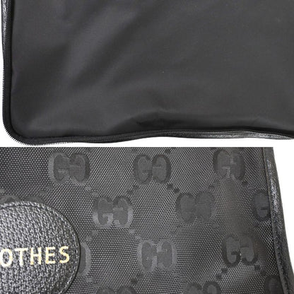 Gucci GG Travel Pouch Clothes Nylon Leather Black 33fa226