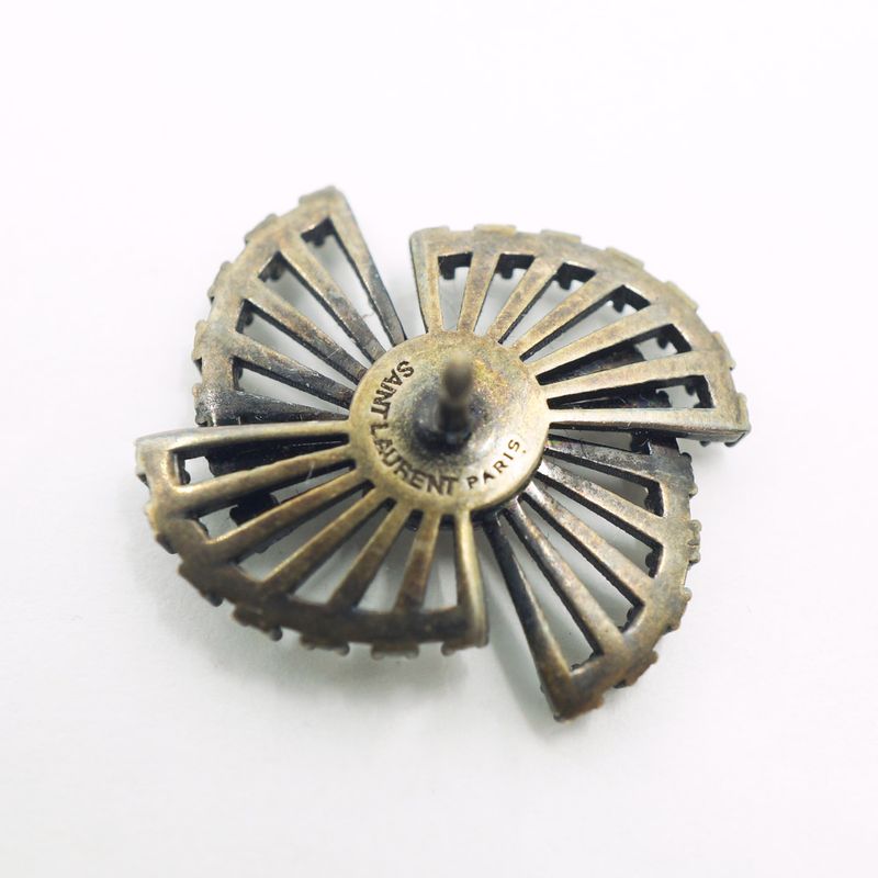 Saint Laurent Pin Brooch Rhinestone Approx 2.9g Black Clear Accessories