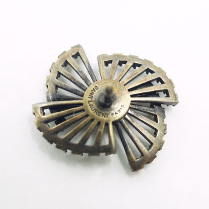 Saint Laurent Pin Brooch Rhinestone Approx 2.9g Black Clear Accessories