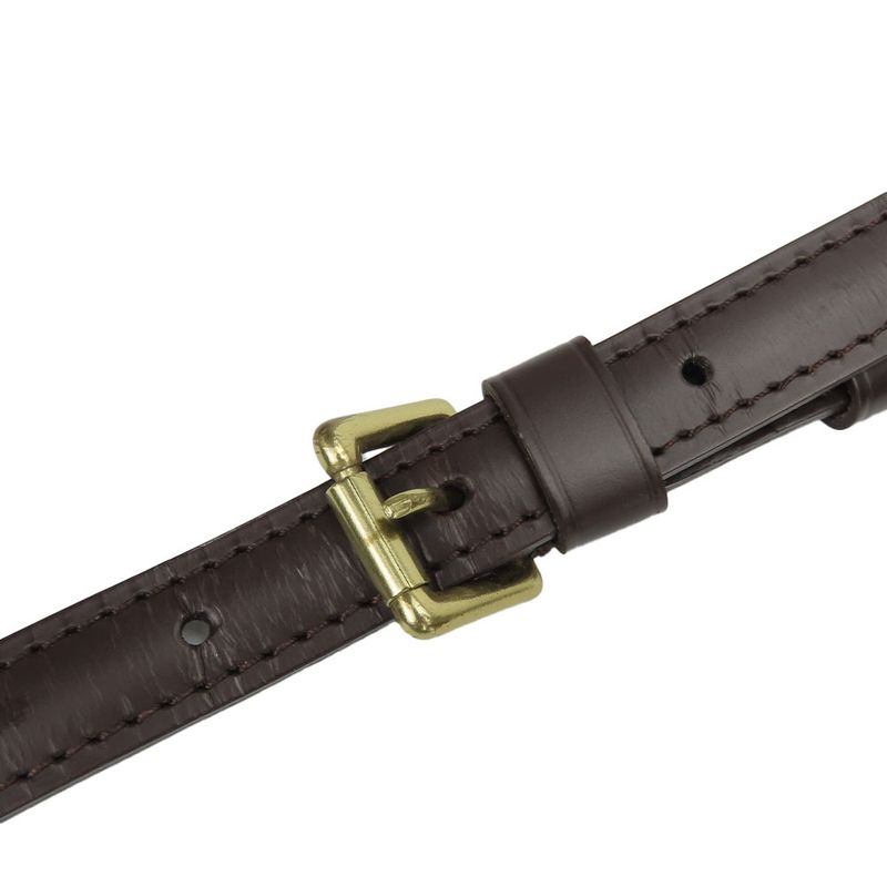 Louis Vuitton Shoulder Strap Leather Brown Gold Hardware For Damier Accessories