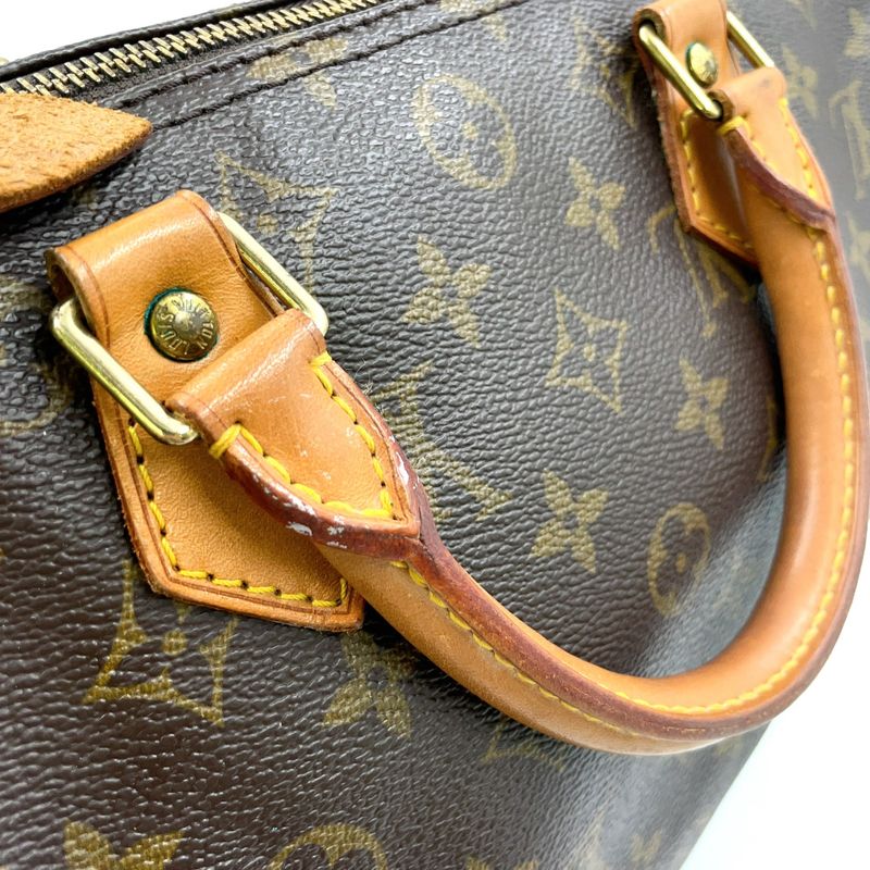 Louis Vuitton Speedy 30 Monogram Leather X PVC Brown Handbag Gold N41370