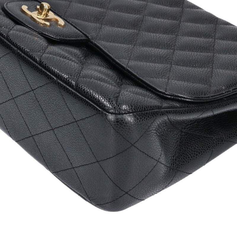 Chanel A28600 Deca Matelasse 30 Caviar Skin Single Flap Shoulder Bag Women 30