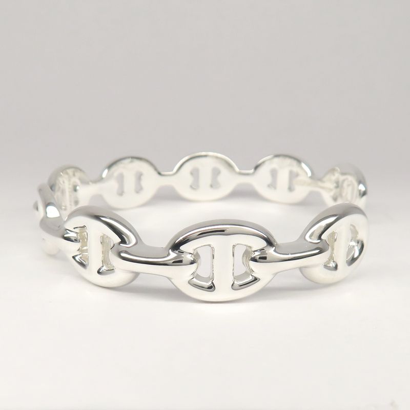 Hermes Bracelet Chaine D'ancre Anchene Bangle ST Size Ag925 Jewelry -