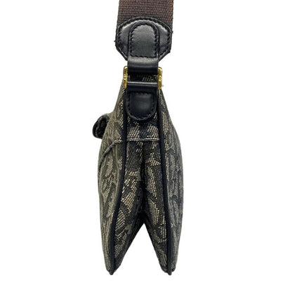 Dior/christian Dior Shoulder Bag Trotter Ivory X Navy X Black Leather