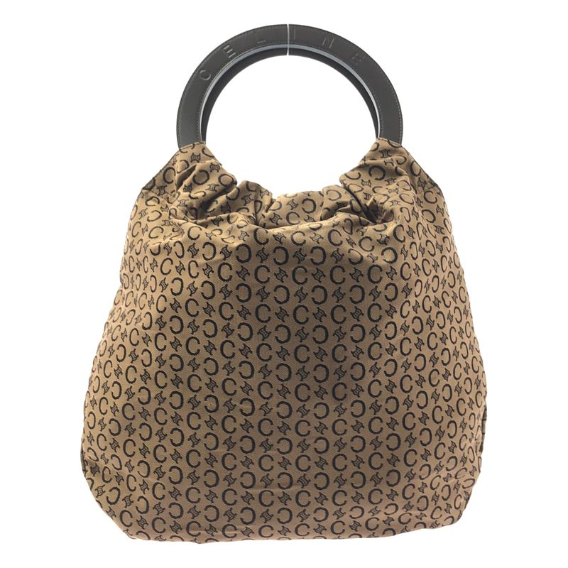 Celine - Macadam Pattern Circle Handle Canvas Handbag - Brown - Women