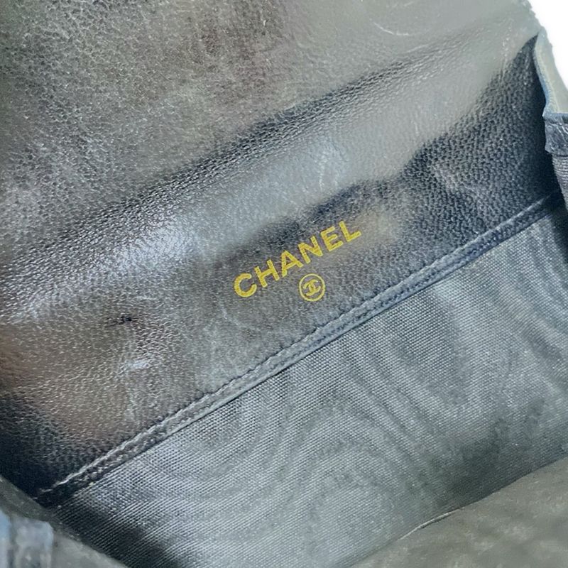 Chanel W-hook Wallet - Black Coco Lambskin