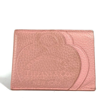 Tiffany & Co Card Case Return To Heart Leather Pink