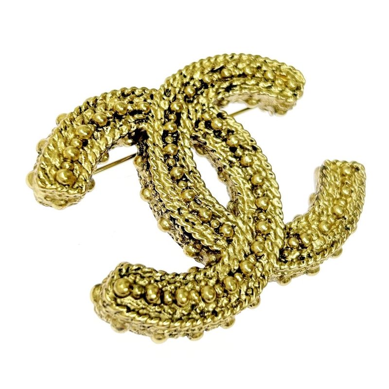 Chanel GP A11a Coco Mark Brooch Ladies Gold 351240 Brooch