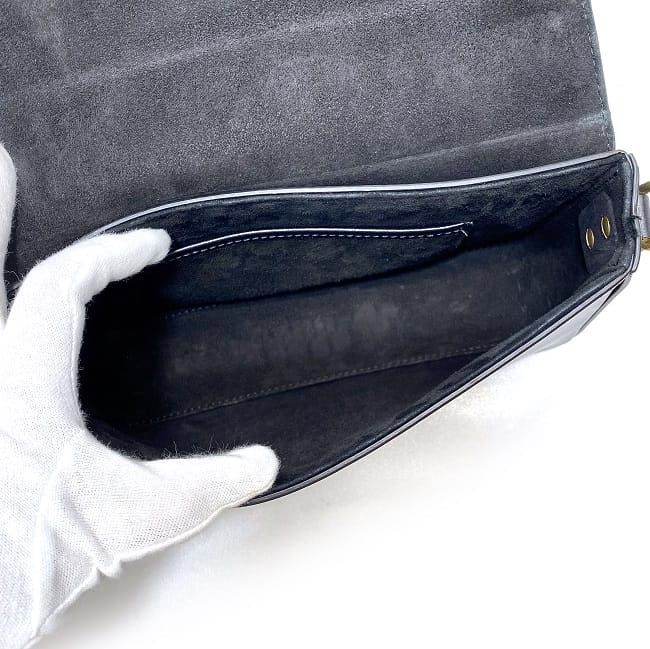 Christian Dior Clutch Bag Black Gold Jadior