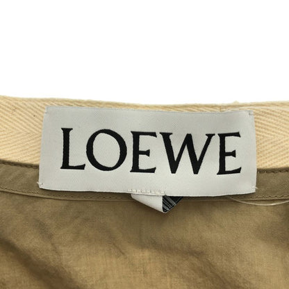 Loewe Cut Off Cotton Flared Skirt D2175260fa Beige 36