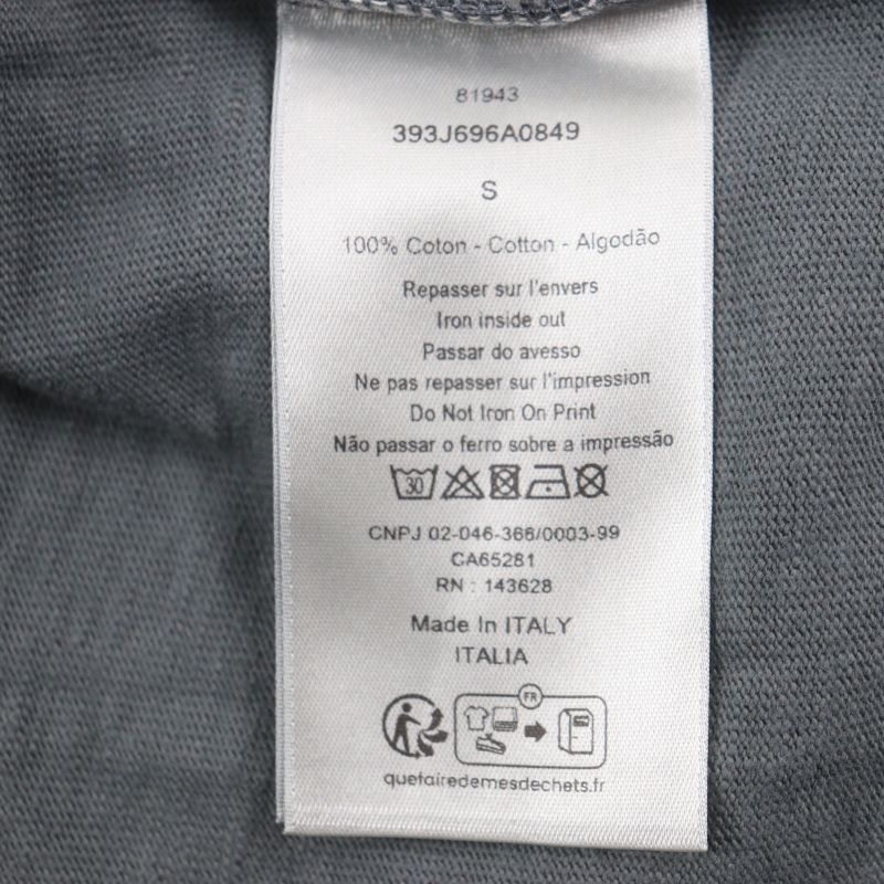  DIOR Homme 23AW 393j696a0849 Slub Cotton Jersey Short Sleeve Short Sleeve