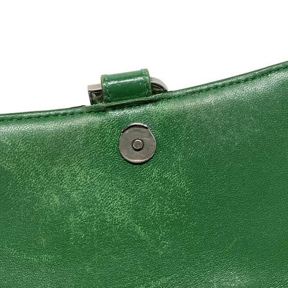 Balenciaga Handbag Hourglass Top Handle Small 593546 Green Shape Pressed Leather