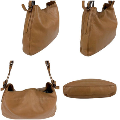 Bottega Veneta One Shoulder Bag Leather Beige Hobo Soho Shoulder