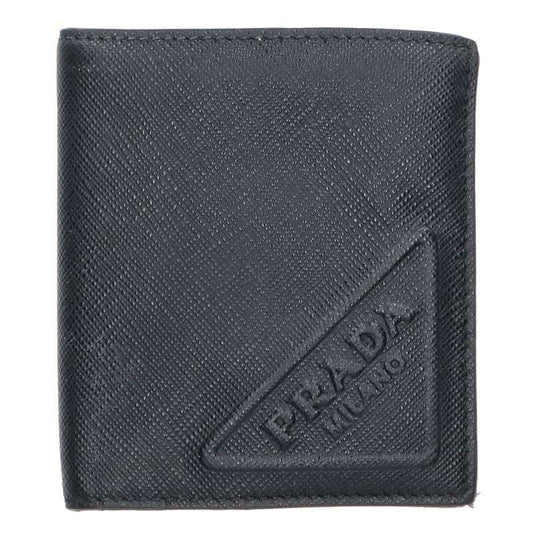 Prada 2mo5132 Embossed Logo Bifold Leather Wallet Men's