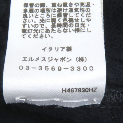 Hermes H467830hz Quaterb H Rie Button Lamb Leather Patch Teddy Blouson Studded