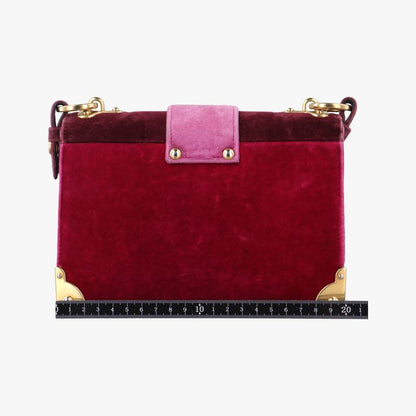 Prada Cahier Lion Head Red And Pink Velour 1bd089110