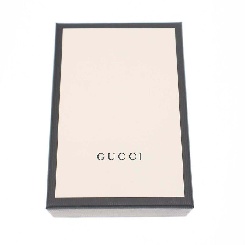 Gucci Striped Leather Compact Wallet 410120 Navy