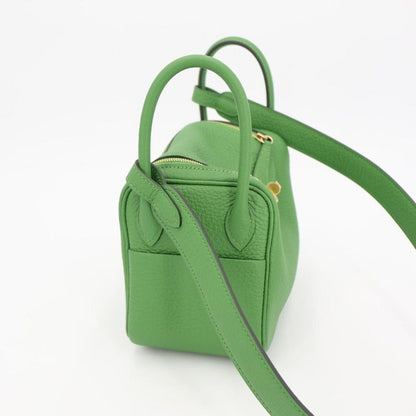 Hermes Lindy Mini 20 Veil Yucca Taurillon Clemence Shoulder Bag
