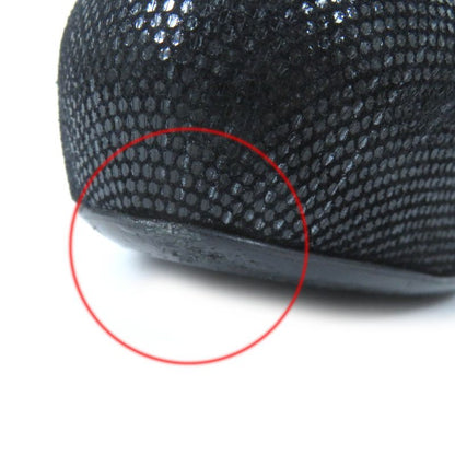 CHANEL G28557 Coco Mark Rhinestone Metallic Leather Cap Toe Platform Pumps