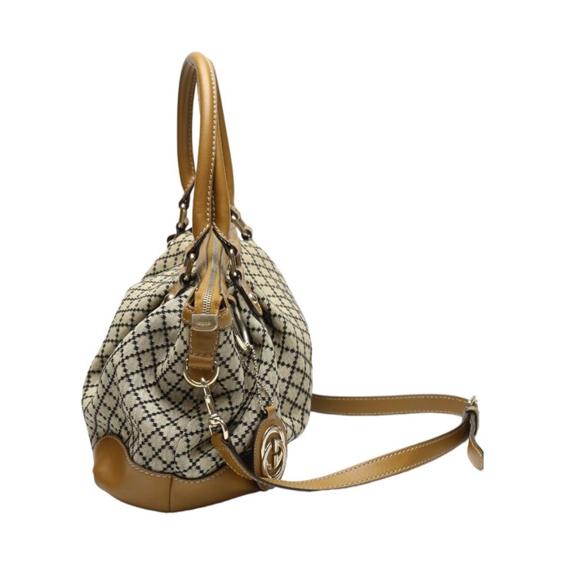 Gucci 247902 2-way Shoulder Bag Diamante Tote Bag Gucci Beige And Brown